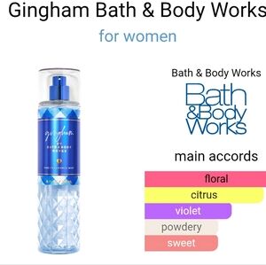 Bath and Body Works Gingham Splash and Cream Set New